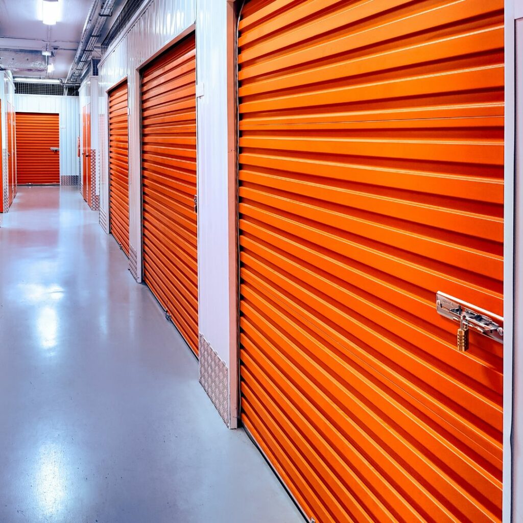 orange storage units